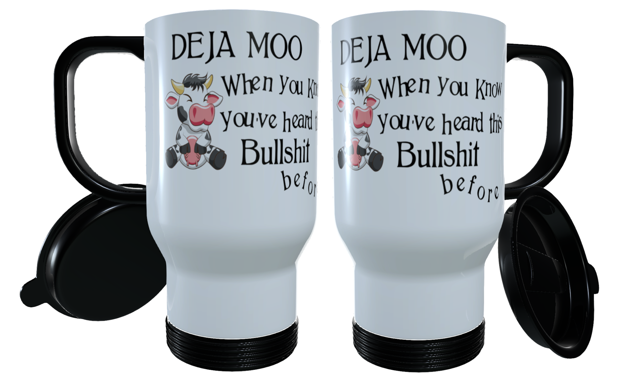 Cow Travel Mug - Deja Moo When You Know You've Heard This ...